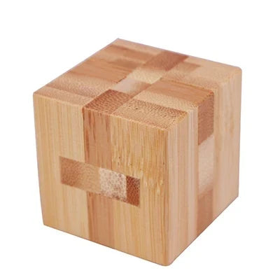 Wooden Kongming Lock Puzzle Lu Ban 3D Brain Teaser Montessori Puzzle for Kids & Adults