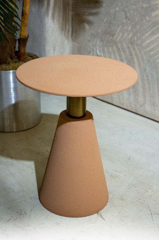 Microcement Textured  Minimal Side Table Set