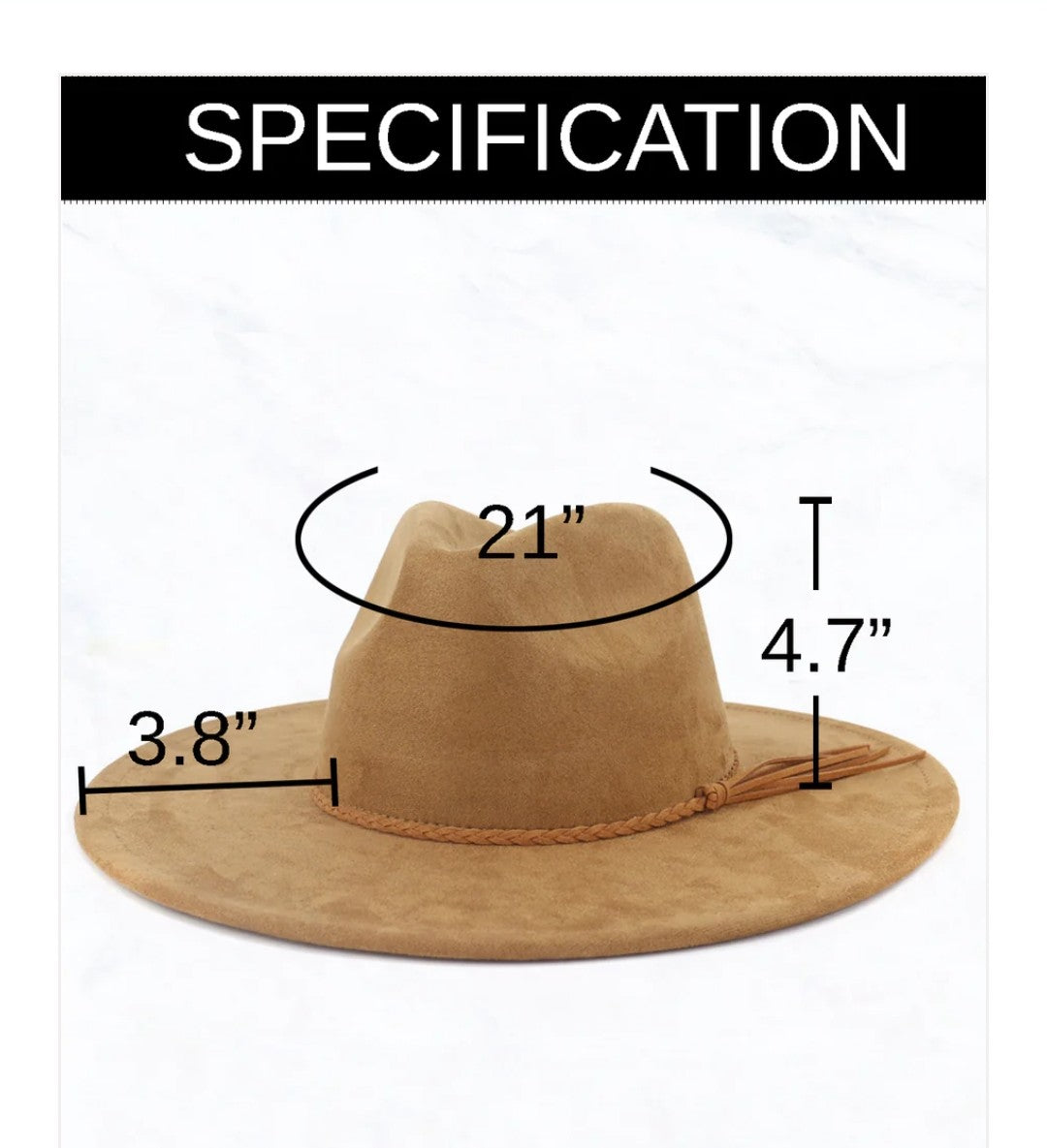 **Wide Leather Hair Hide Tan Hat Band Only w/ Turq 954a
