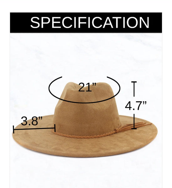 **Wide Leather Hair Hide Tan Hat Band Only w/ Turq 954a
