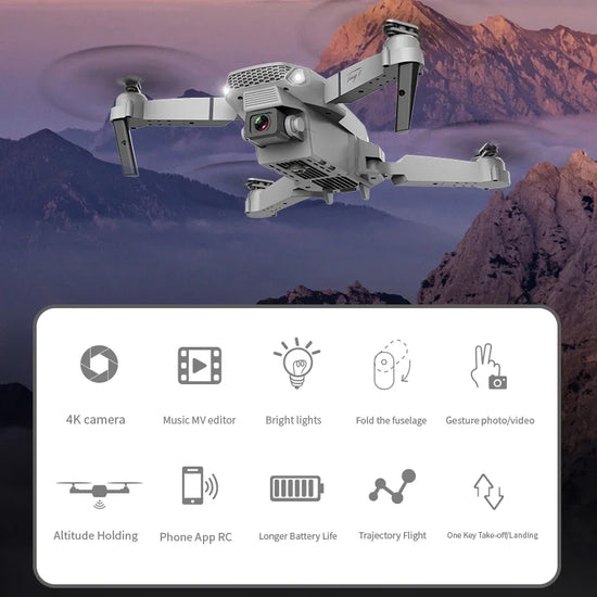 E88 Pro Foldable Drone with 4K Wide-Angle Camera and WiFi FPV
