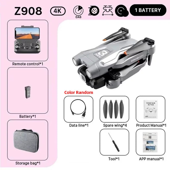 KBDFA Mini Z908Pro Max Drone with 4K ESC Camera and Obstacle Avoidance