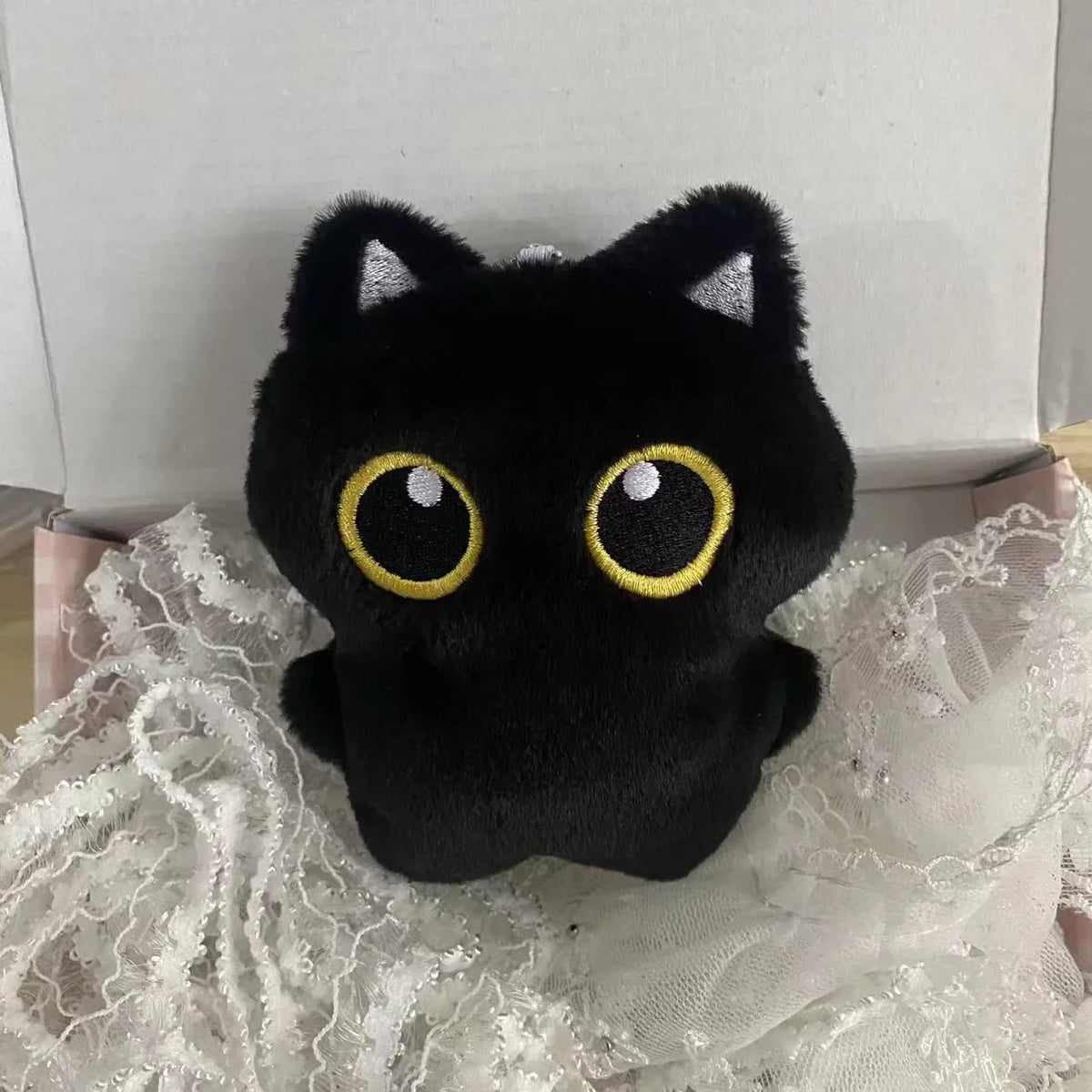Cute Black Cat Plush Toy Doll – Soft Cuddly Pillow & Pendant Gift