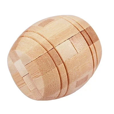 Wooden Kongming Lock Puzzle Lu Ban 3D Brain Teaser Montessori Puzzle for Kids & Adults