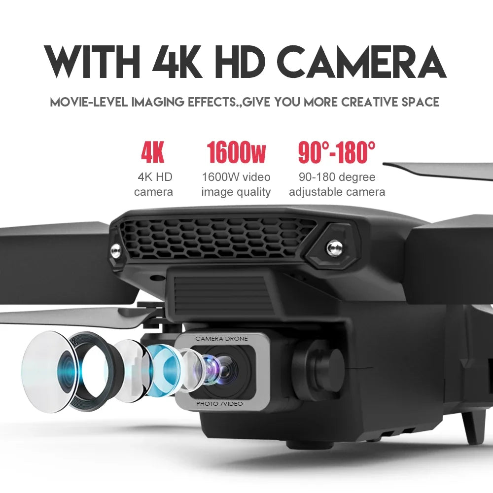 E88 Pro Foldable Drone with 4K Wide-Angle Camera and WiFi FPV