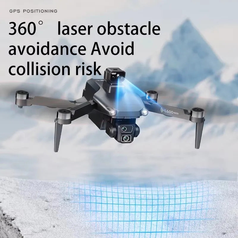 L600-1 Pro Max GPS Drone 4K HD Dual Camera with Screen 5G WiFi 360° Obstacle Avoidance Brushless RC Quadcopter