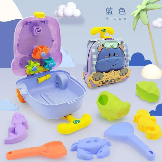 Summer Beach Sand Play Toy Kit with Bucket and Tools for Kids