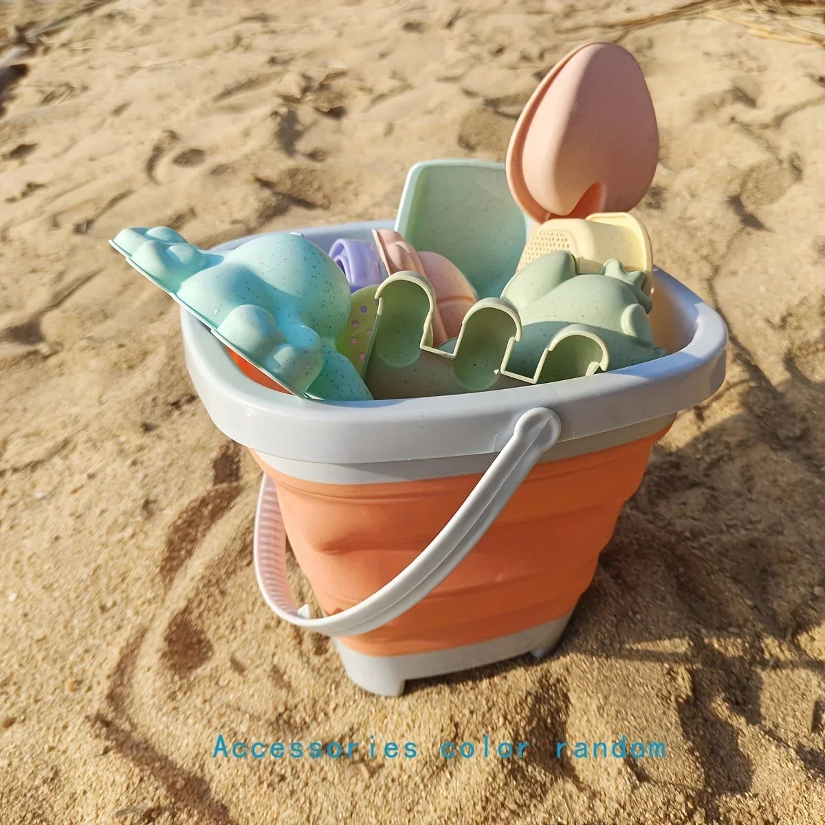 Kids Beach Sand Toys Set With Bucket Shovel Molds — Sandbox Kit For Outdoor Play