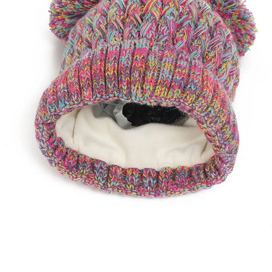Winter Warm Children’s Hat Scarf Gloves Set – Thick Windproof Beanie Hat, Cover Hood & Scarf for Kids – Cozy Baby & Children Winter Accessories