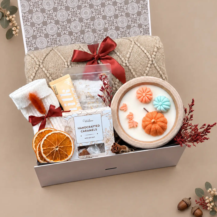 Fall Sending A Hug Gift Set with Pumpkin