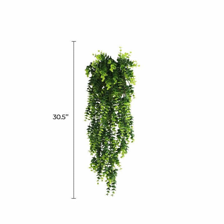 Lush Green Eucalyptus Garland Artificial Hanging Bush 7.1×30.5in – NFPA 701 Certified – UV Resistant, decorative foliage accent for home, wedding or event decor