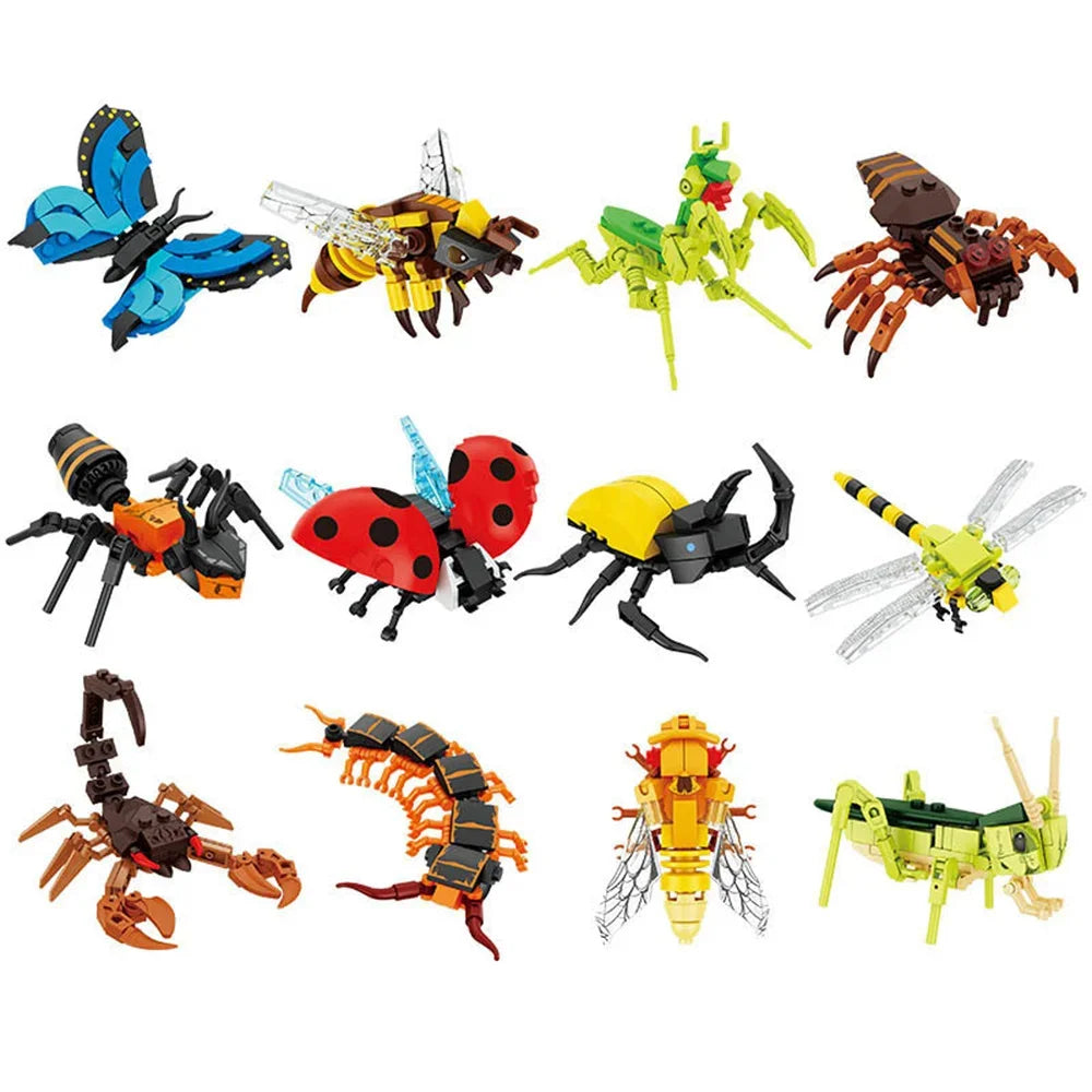 Insect Building Blocks Set Animal Models STEM Toy for Kids