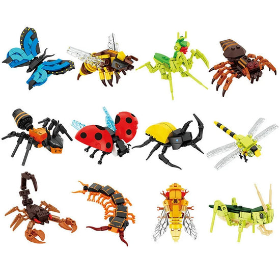 Insect Building Blocks Set Animal Models STEM Toy for Kids