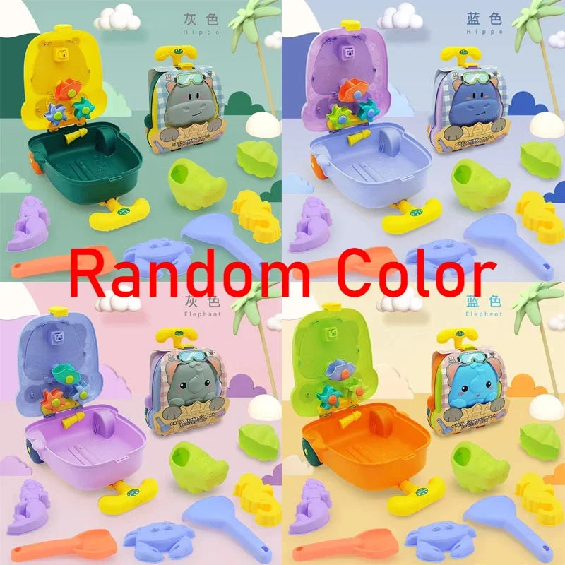 Summer Beach Sand Play Toy Kit with Bucket and Tools for Kids