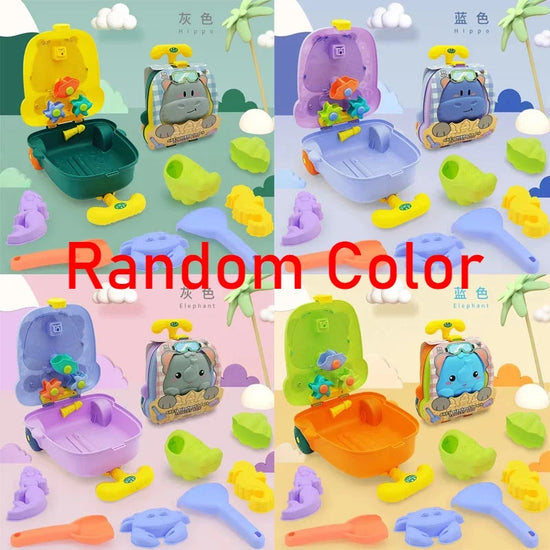 Summer Beach Sand Play Toy Kit with Bucket and Tools for Kids
