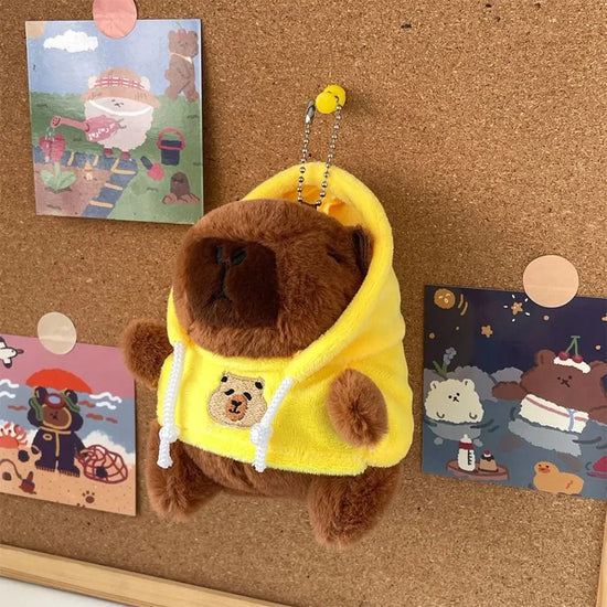 Cute Capybara Plush Toy – Hoodie with Wings Stuffed Animal Doll