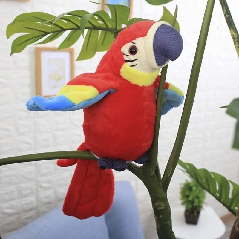Talking Macaw Parrot Plush Toy – Repeat & Speak Animated Bird