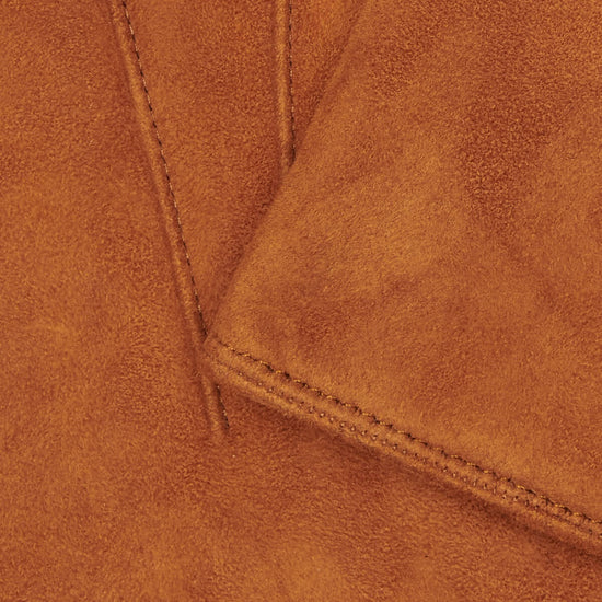 Silvia (cognac) - Italian suede leather gloves with luxurious cashmere lining
