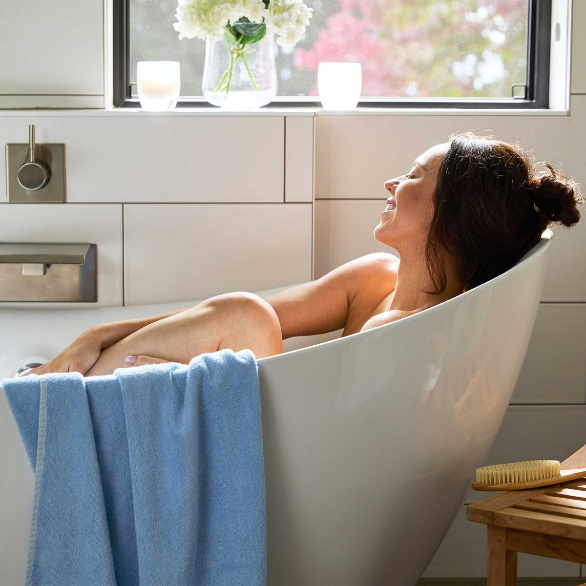 Quick-Drying Bamboo Spa Bath Towel - Viscose from Bamboo + Cotton - Ocean