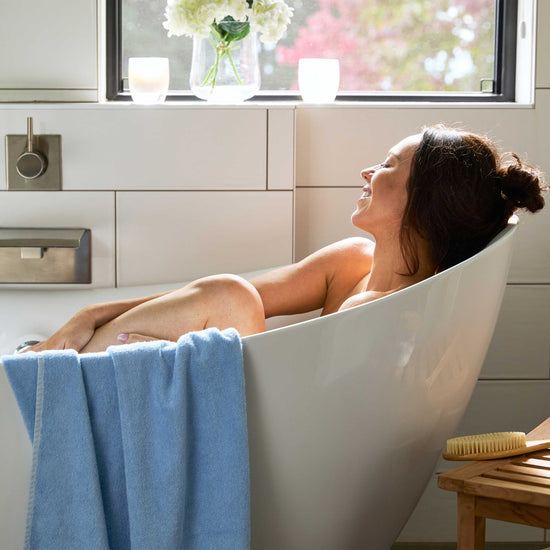 Quick-Drying Bamboo Spa Bath Towel - Viscose from Bamboo + Cotton - Ocean