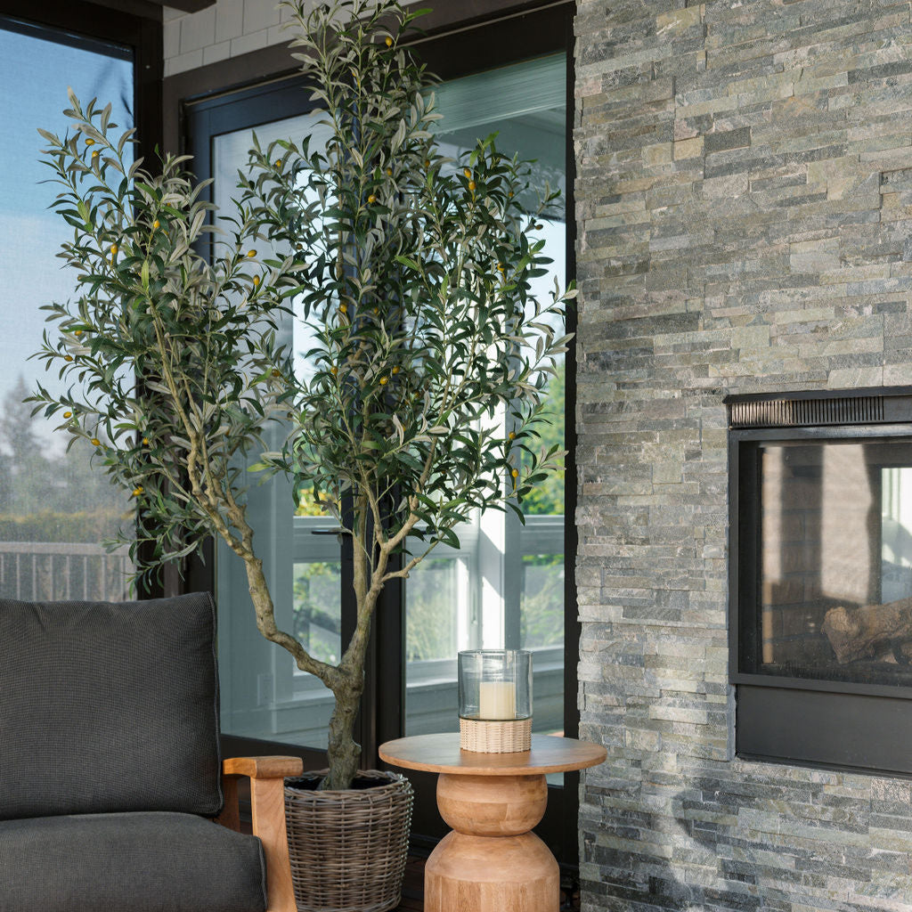 8' Faux Olive Tree