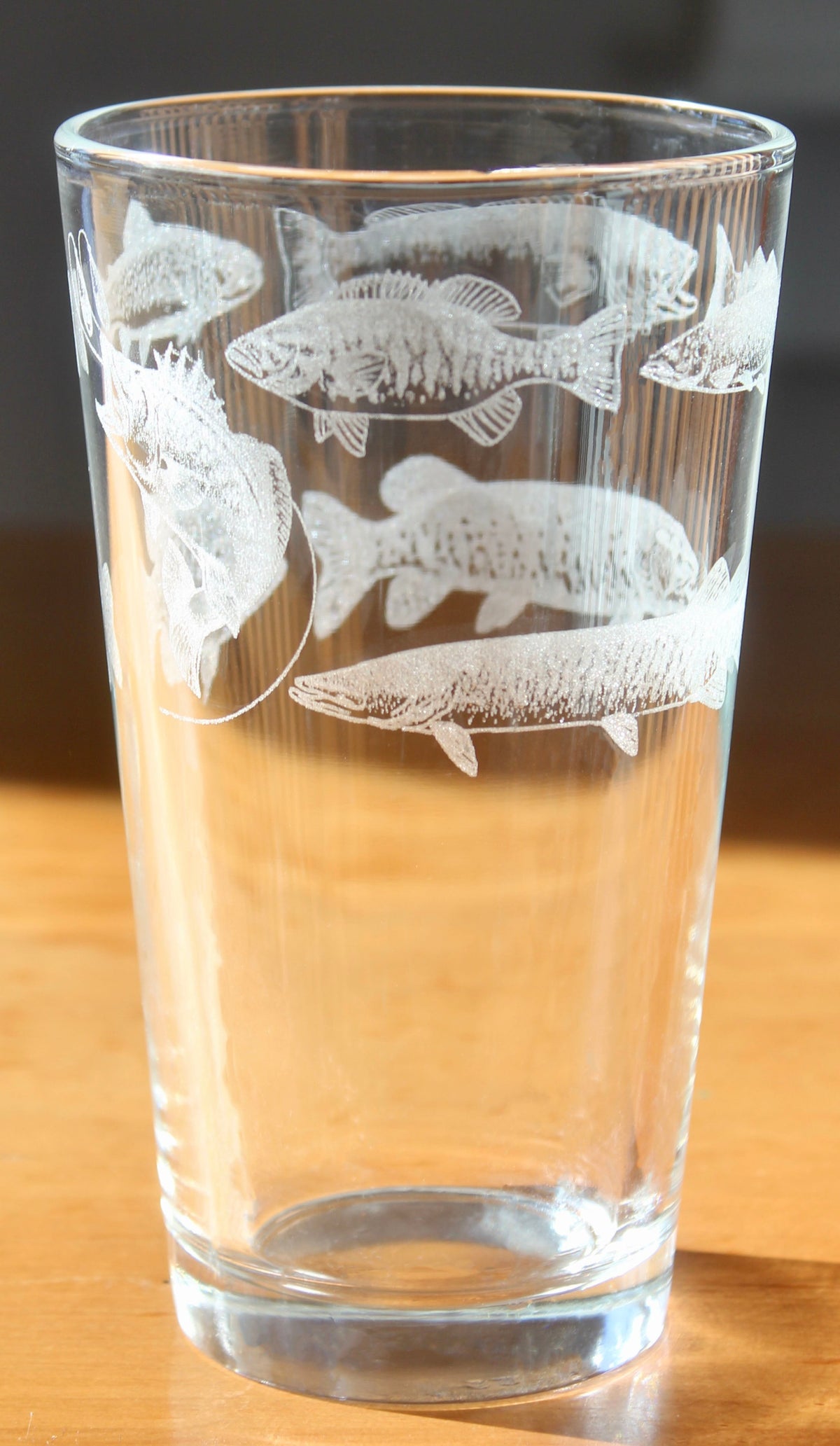 Sweetwater Slam Laser Engraved Glasses - Freshwater Fish - Gift for Fisherman