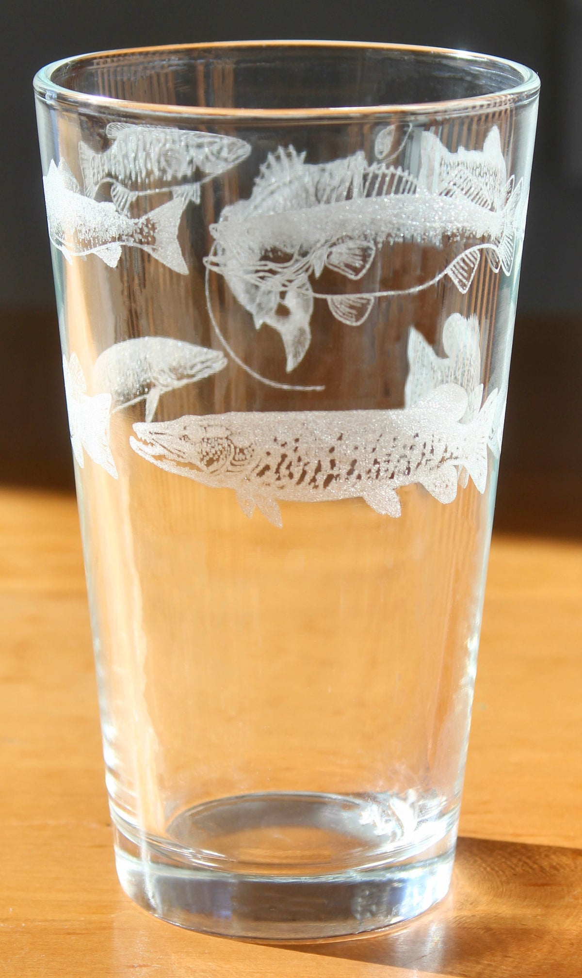 Sweetwater Slam Laser Engraved Glasses - Freshwater Fish - Gift for Fisherman