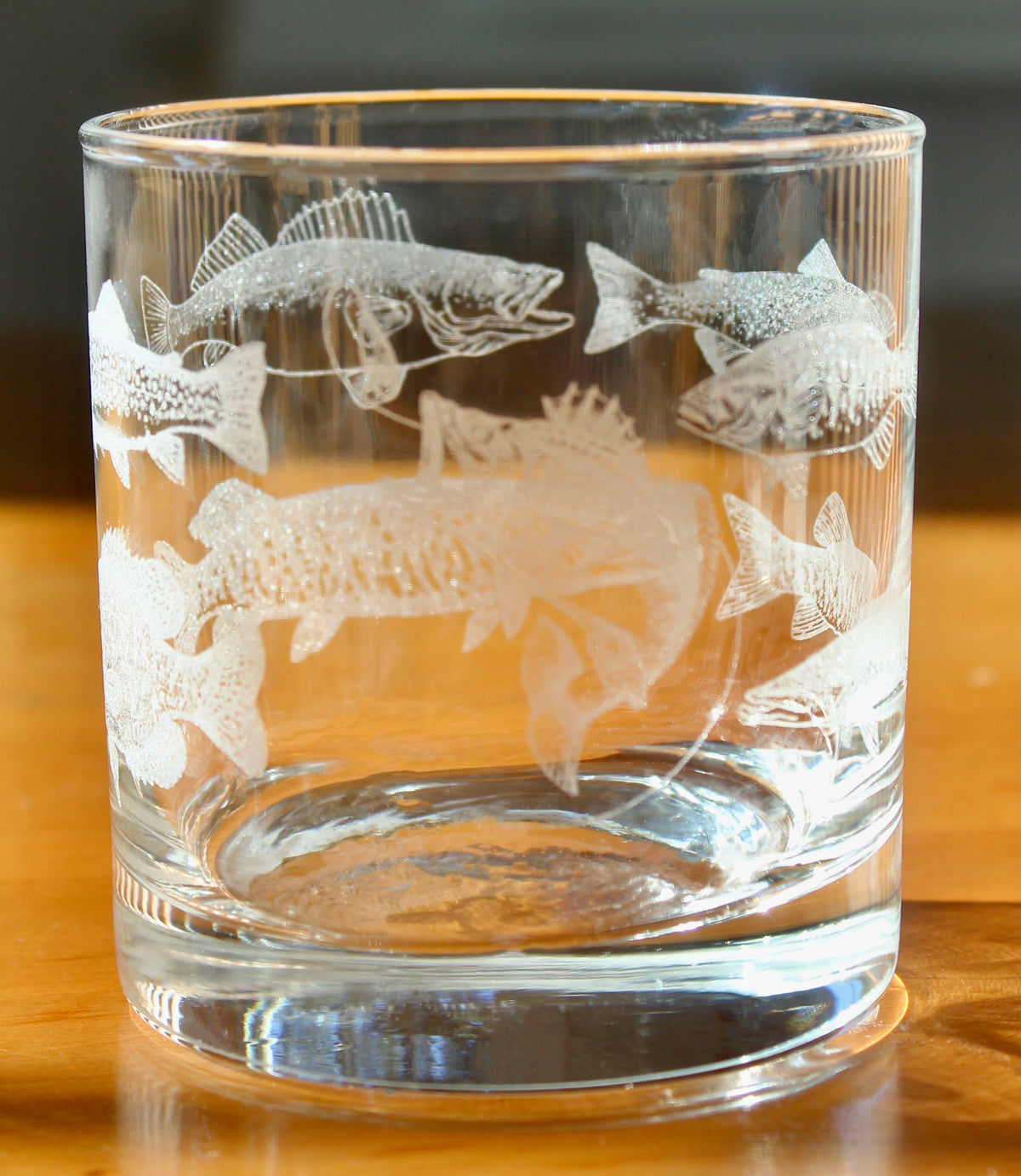Sweetwater Slam Laser Engraved Glasses - Freshwater Fish - Gift for Fisherman
