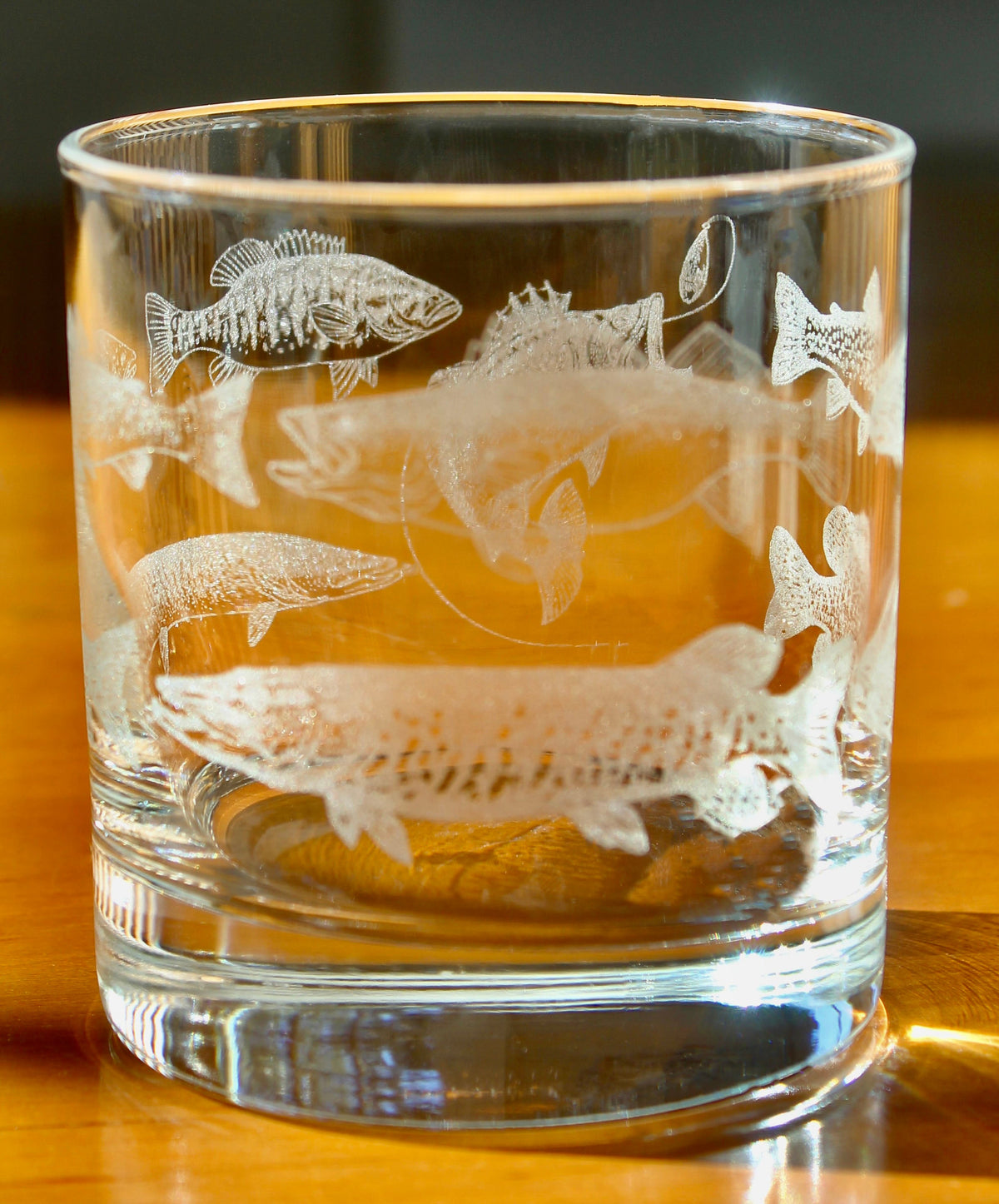 Sweetwater Slam Laser Engraved Glasses - Freshwater Fish - Gift for Fisherman