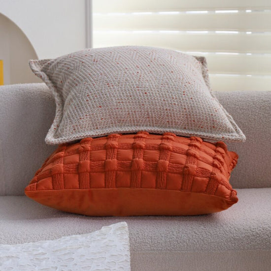 Set of 2 with inserts textured serenity collection - modern plush throw pillows in sage green and ivory with tufted, striped, and quilted patterns