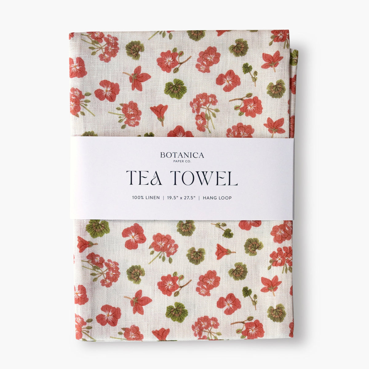 GERANIUM | 100% LINEN TEA TOWEL