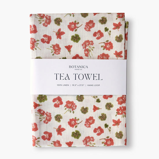 GERANIUM | 100% LINEN TEA TOWEL