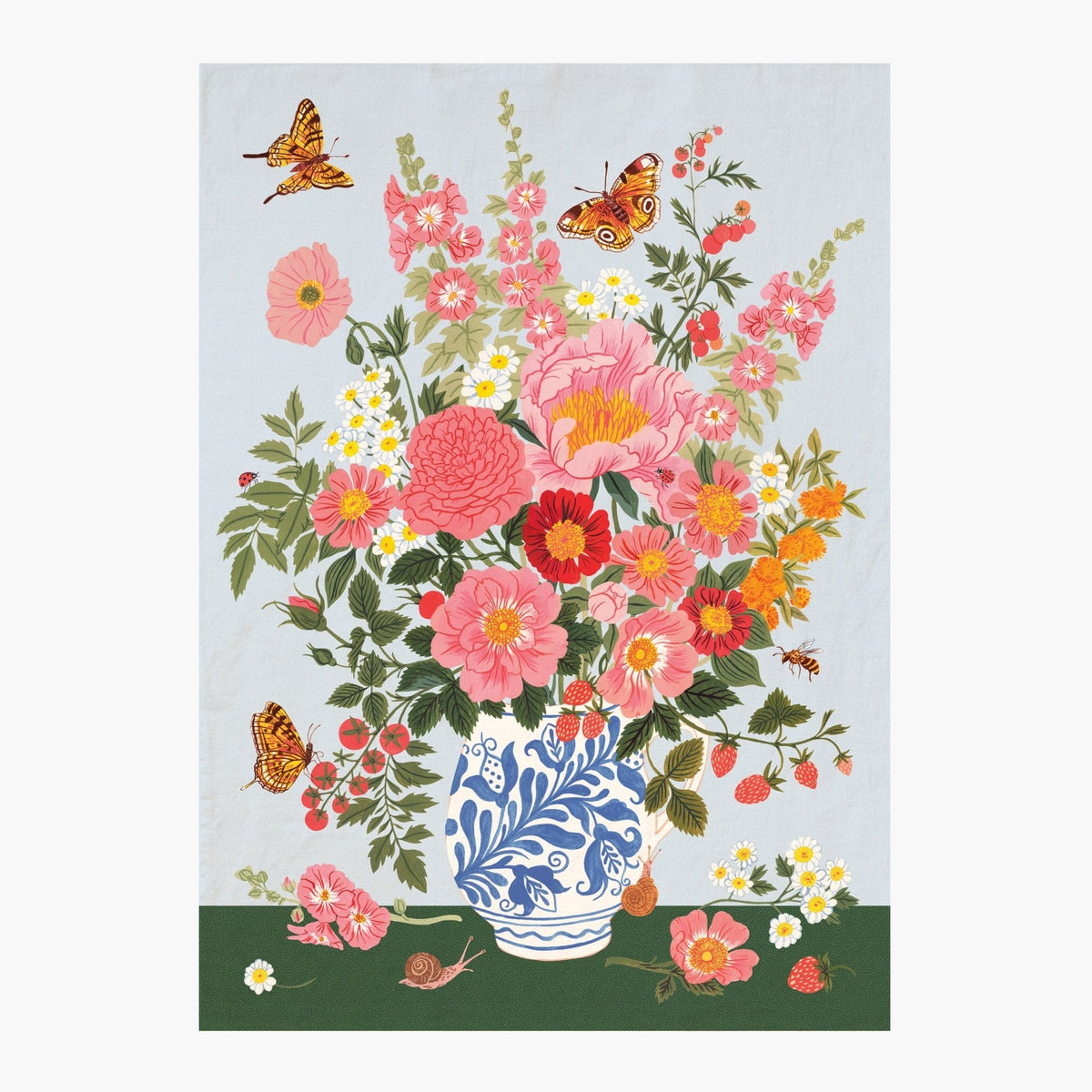 GARDEN VASE | 100% LINEN TEA TOWEL