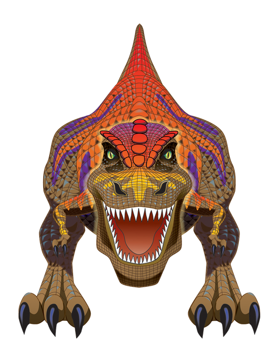 54 Iinc Tall WindNSun SuperSized T-Rex Ripstop Nylon Dinosaur Kite