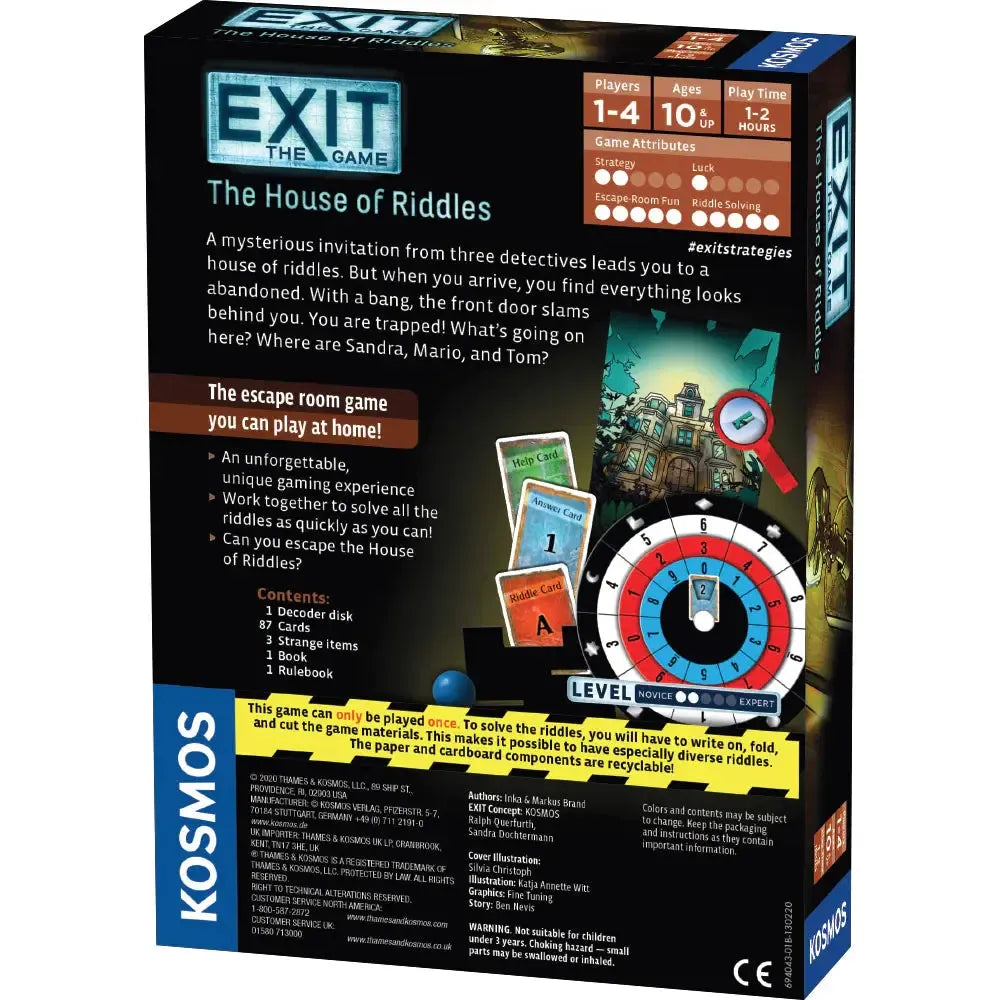 The House of Riddles - Exit the Escape Room Game - Kosmos