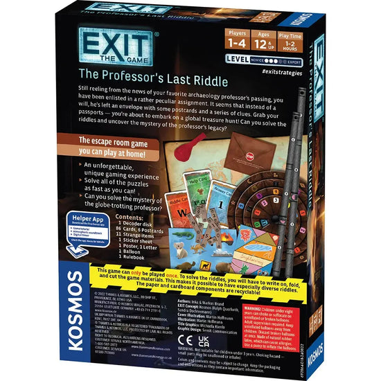 The Professor's Last Riddle - Exit the Escape Room Game - Kosmos