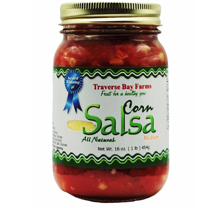 Corn Salsa - Medium, 16 oz - Salsa for Appetizers