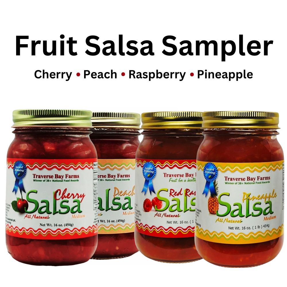 Premium Fruity Salsa - Fruit Salsa Sampler, 4 - 16 oz jars