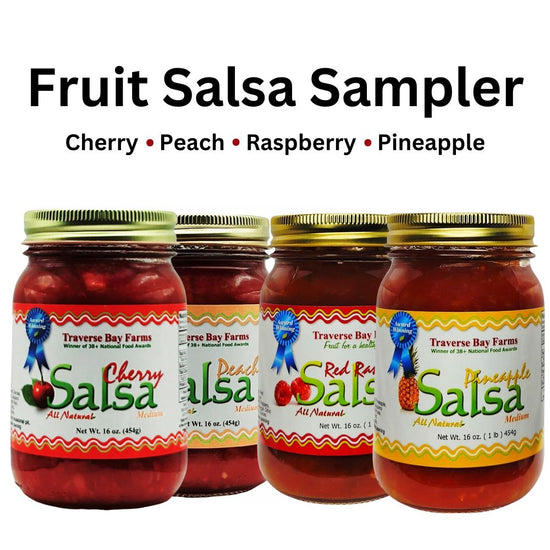 Premium Fruity Salsa - Fruit Salsa Sampler, 4 - 16 oz jars