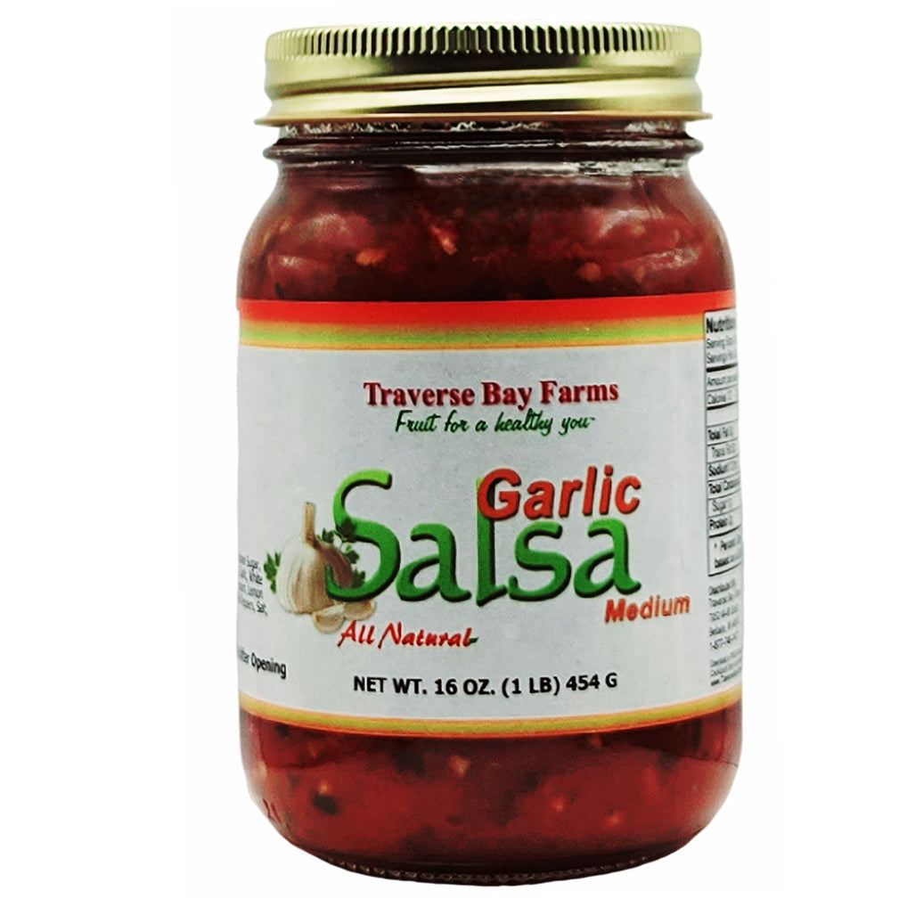 Spicy Garlic Salsa - Medium, 16 oz -