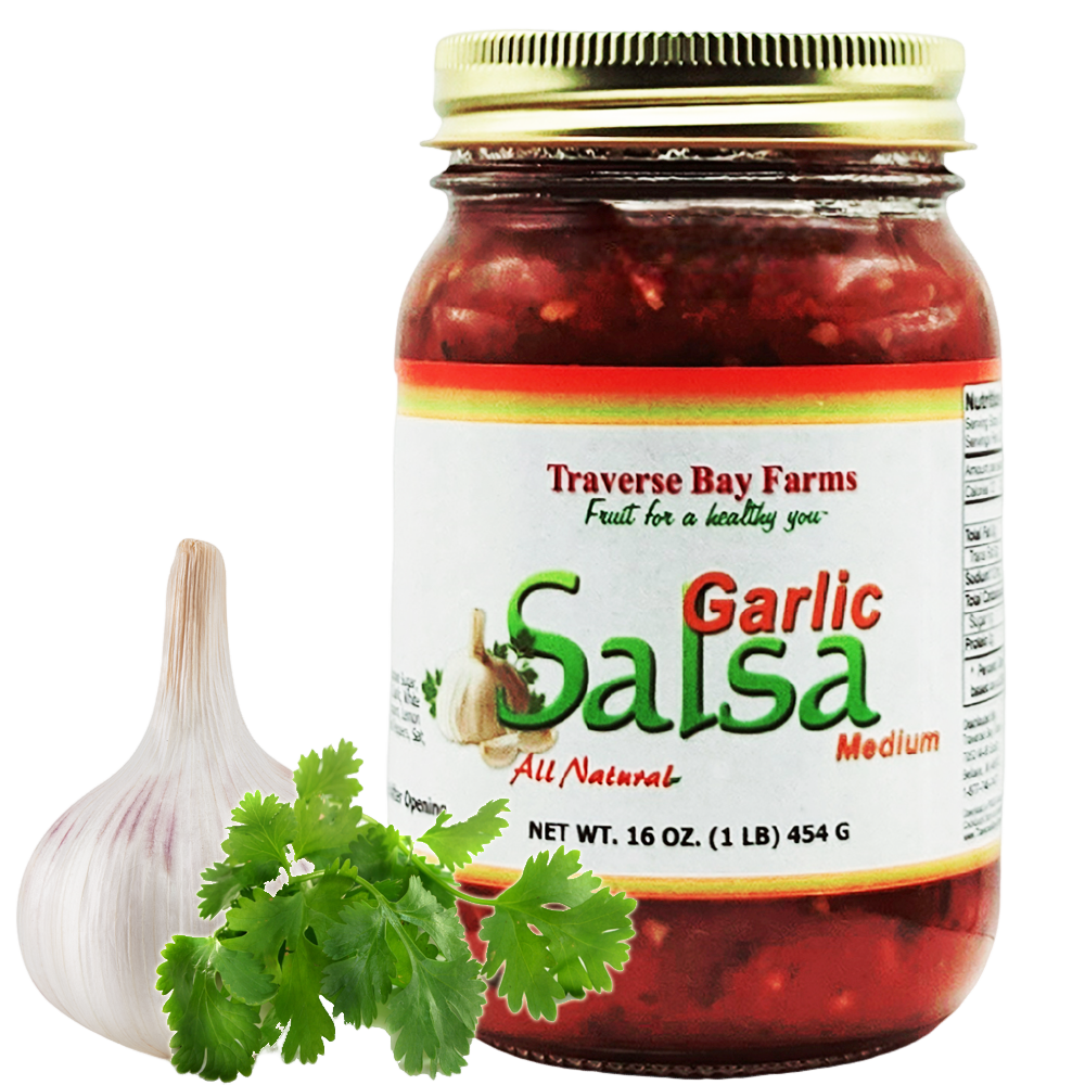 Spicy Garlic Salsa - Medium, 16 oz -