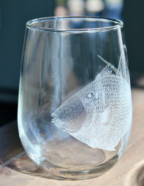 Triggerfish Laser Engraved Glasses