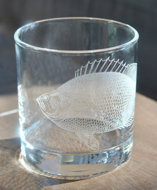 Tripletail Fish Laser Engraved Glasses - Gift for Fisherman