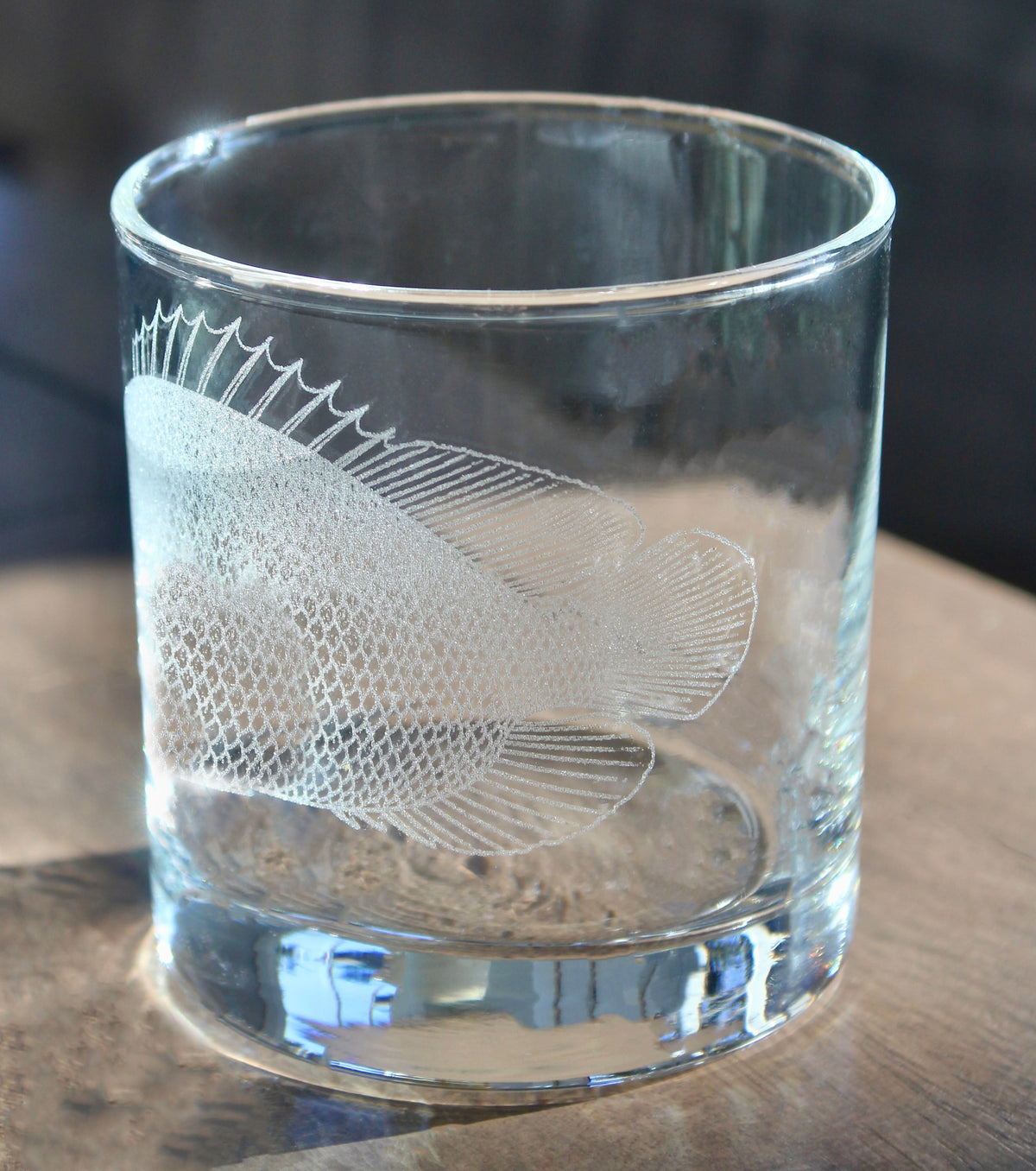 Tripletail Fish Laser Engraved Glasses - Gift for Fisherman