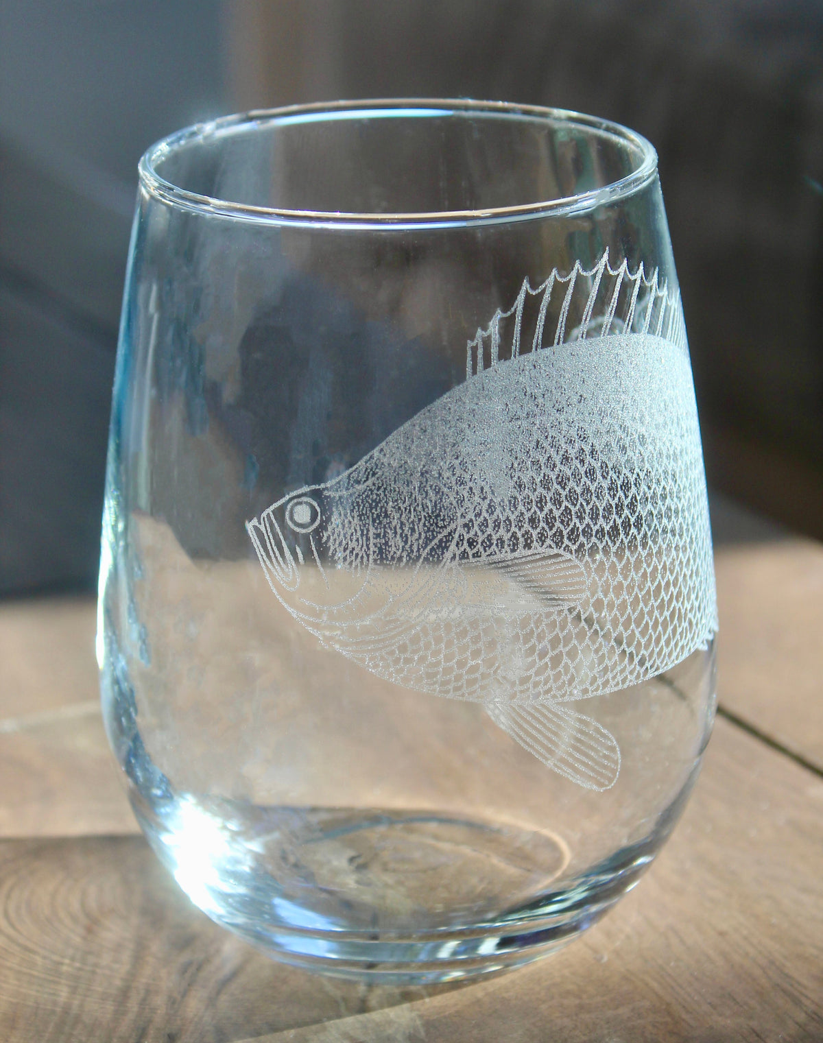 Tripletail Fish Laser Engraved Glasses - Gift for Fisherman