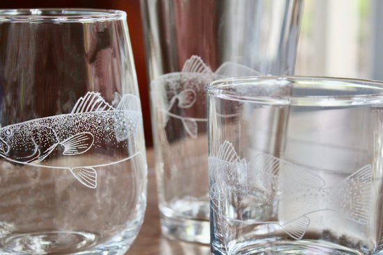 Speckled Trout Fish Laser Engraved Glasses
