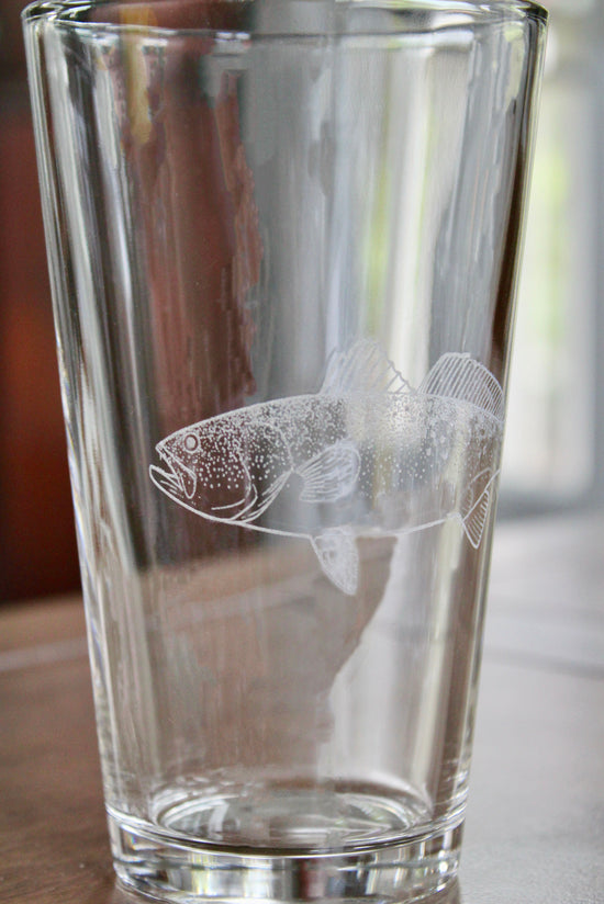 Speckled Trout Fish Laser Engraved Glasses