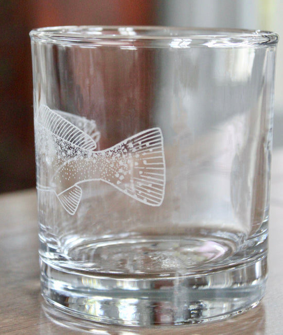 Speckled Trout Fish Laser Engraved Glasses