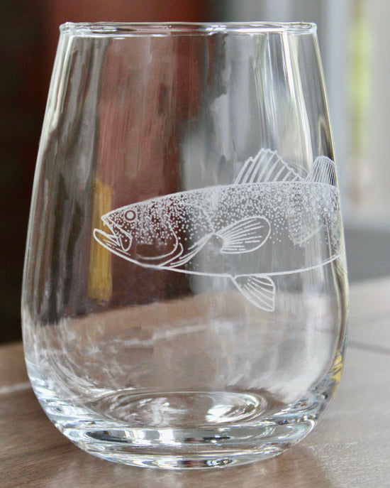 Speckled Trout Fish Laser Engraved Glasses
