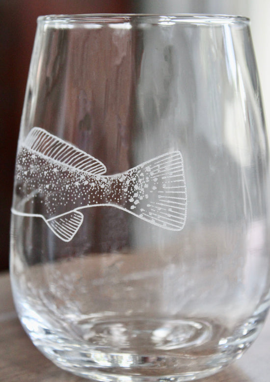 Speckled Trout Fish Laser Engraved Glasses